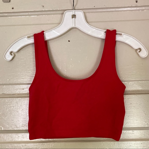 H&M Tops - H&M Divided Red Cropped Tank Top